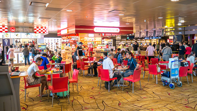 Cafe in Terminal 2, Changi Airport Singapore
