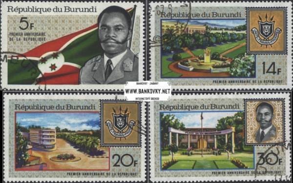 Známky Burundi 1967 Rok republiky, razítkovaná séria