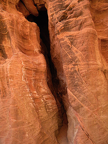 Slot canyon in the red rock at Buckskin Gulch, a hike on the Utah-Arizona Borderlands