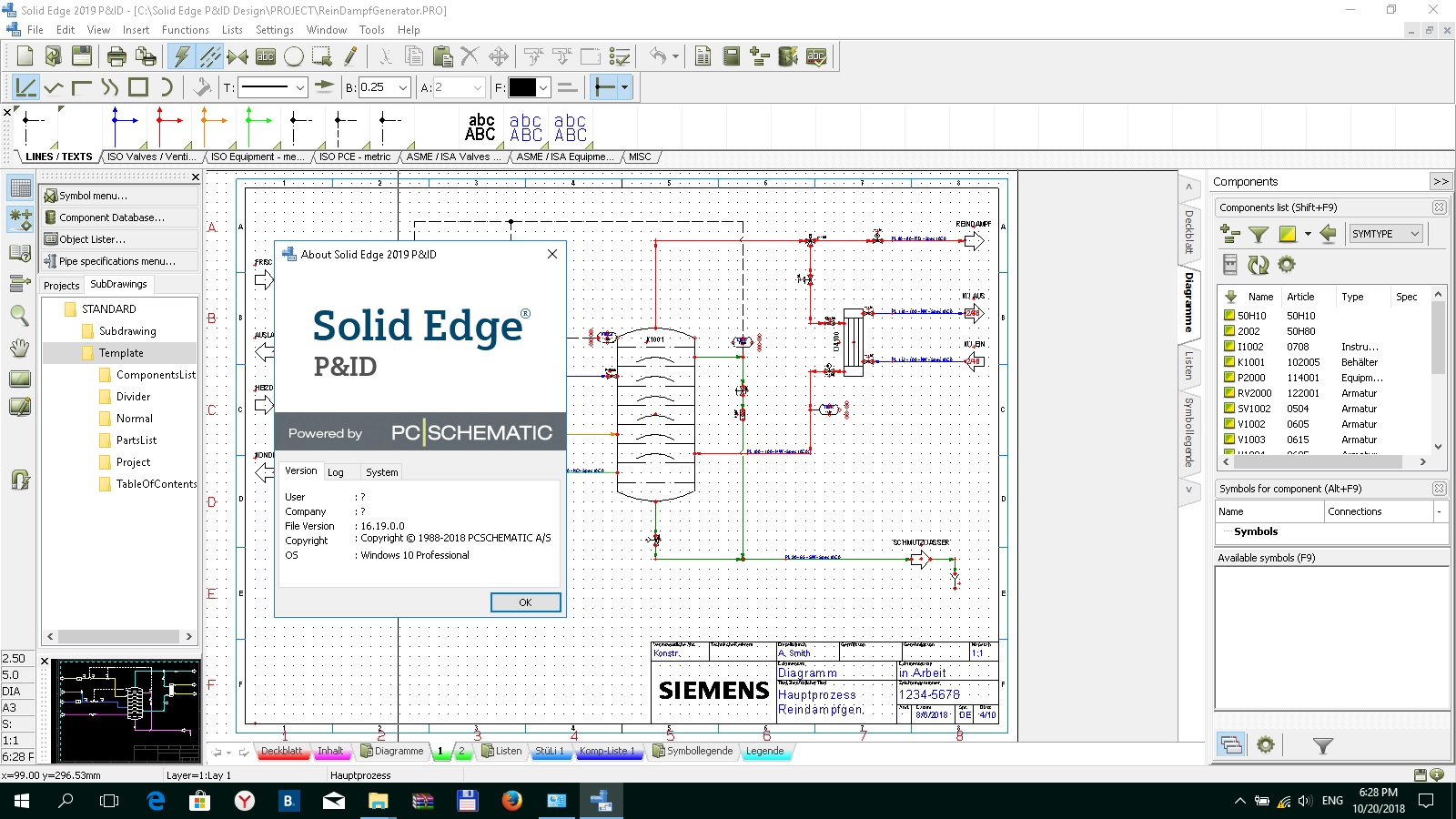 Working with Siemens Solid Edge Modular Plant Design 2019 full license