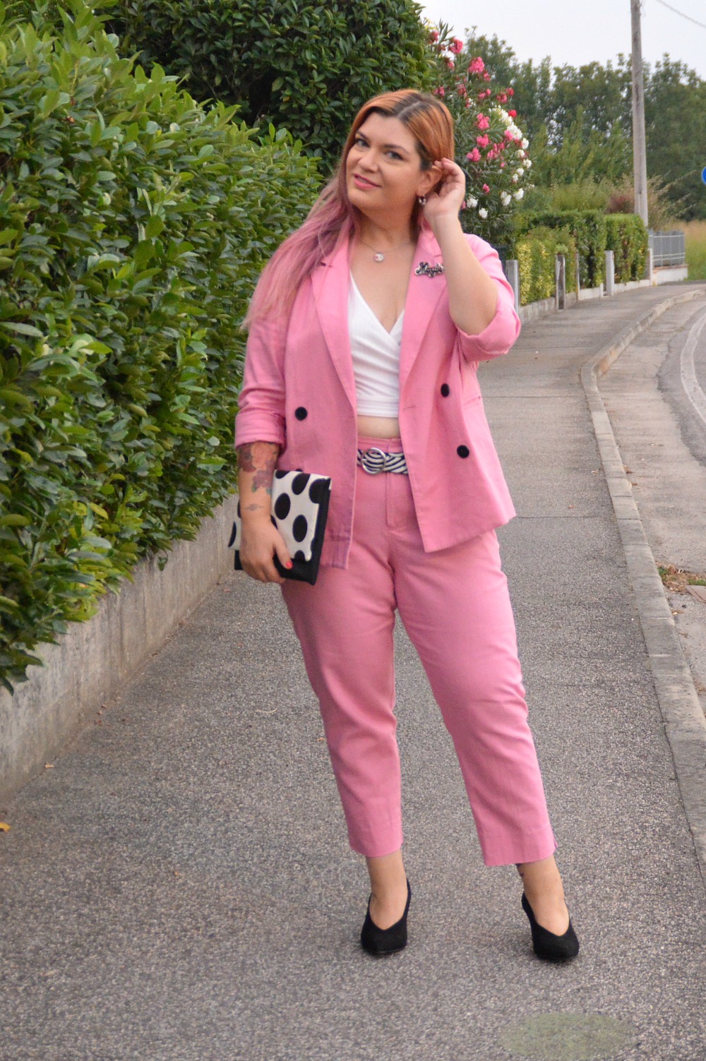 Outfit plus size completo rosa (7)