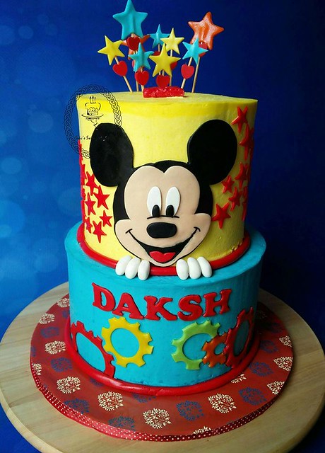 Disney Mickey Themed Cake by Shiv's Sweet Delights