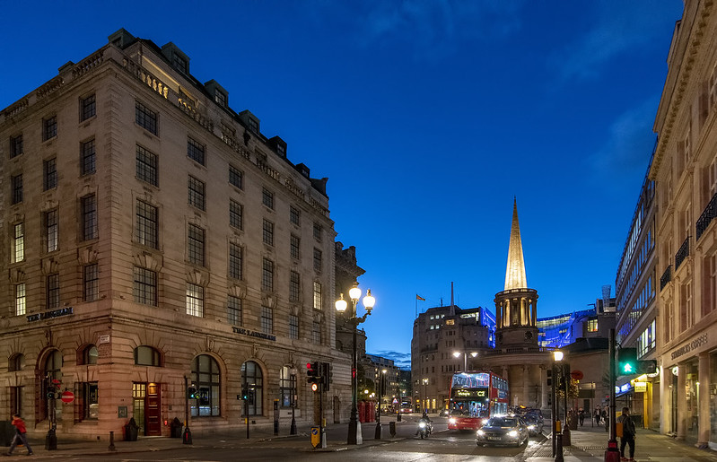Blue hour and the All Souls Church