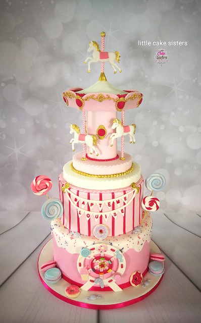 Candy Carrousel Cake by Little Cake Sisters