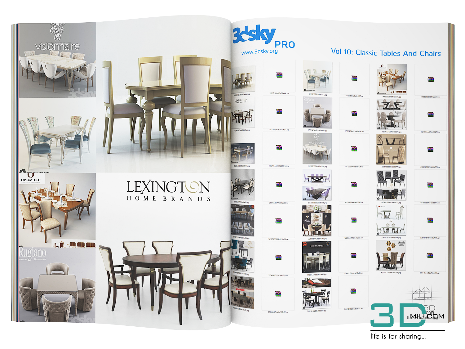 3dsky Pro Vol 10 Classic Tables Chairs 3dmili 2020 Download