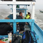 Heading to Gosong Beras Basah by Boat