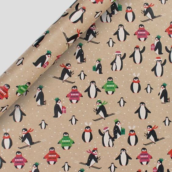Paperchase Penguin Wrapping paper
