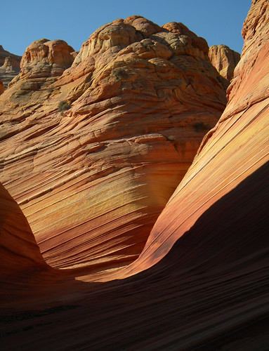 'The Wave', sandstone s'The Wave', striped sandstone surf near the Utah/Arizona Borderlands, USAurf near the Utah/Arizona Borderlands, USA