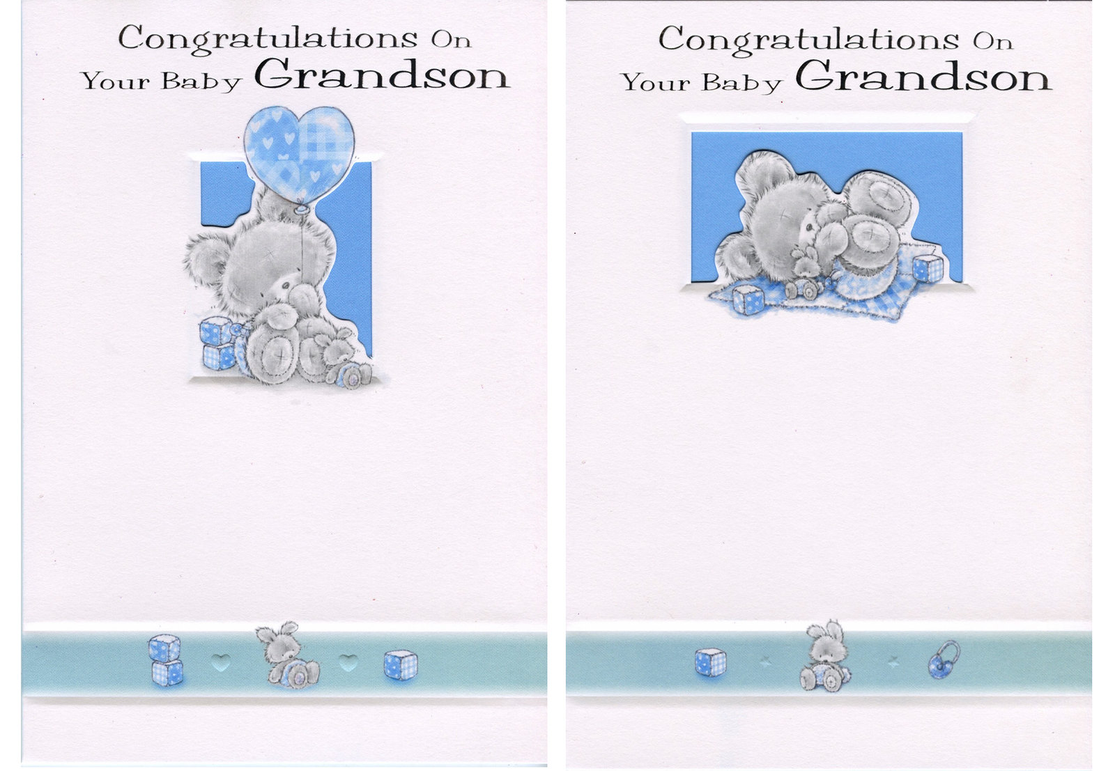 Great Grandson 1st Age 1 Cute Bear Present /& Balloon Design Happy Birthday Card