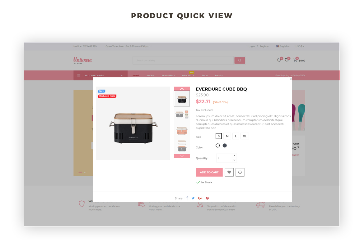 product quick view