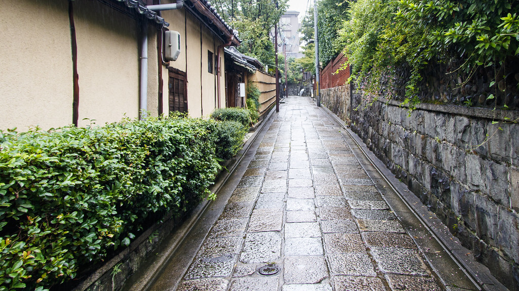 Empty Road in Kyoto, Japan