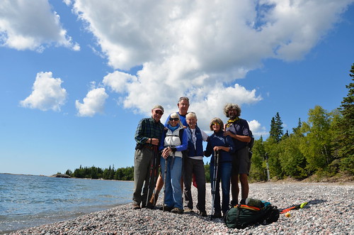 Lake Superior Park -All of us at the end of the Orphan Lake trail