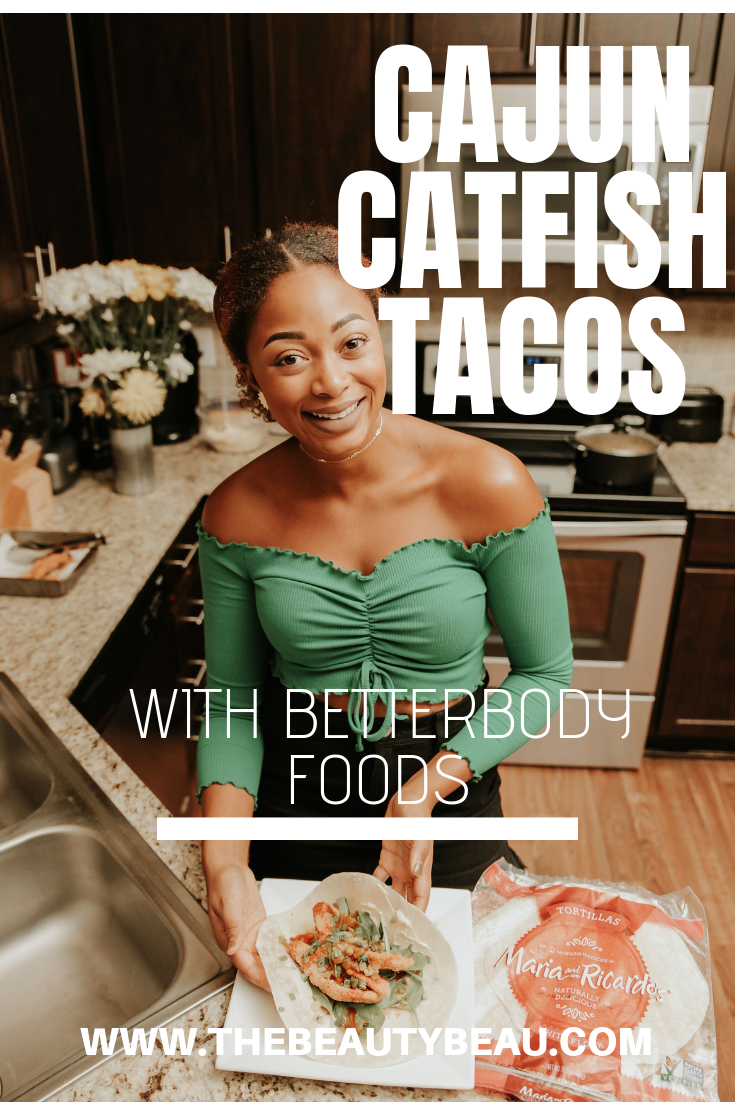 cooking catfish tacos