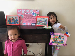On their last day of school, the girls' teachers gave them some lovely gifts