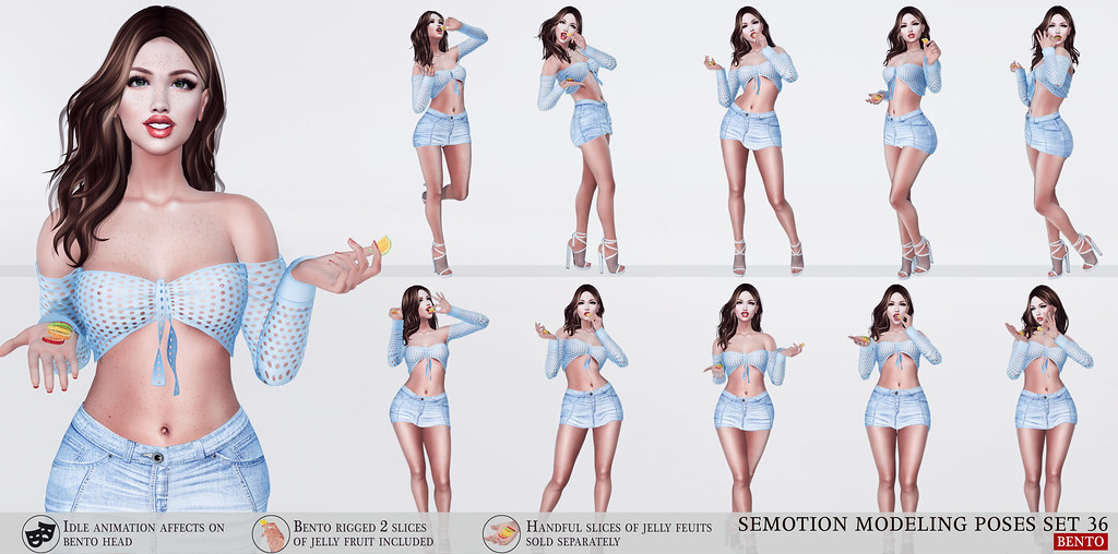 SEmotion Female Bento Modeling poses Set 36