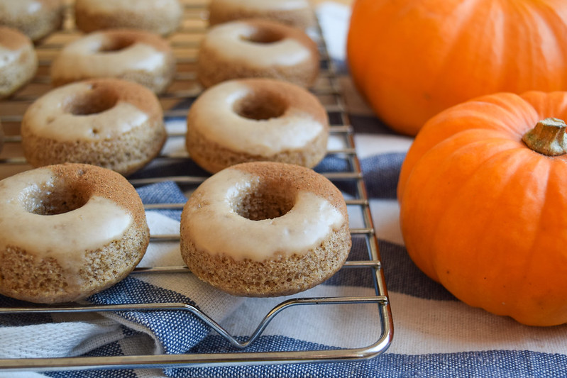 Autumn Spiced Maple Frosted Mini Doughnuts