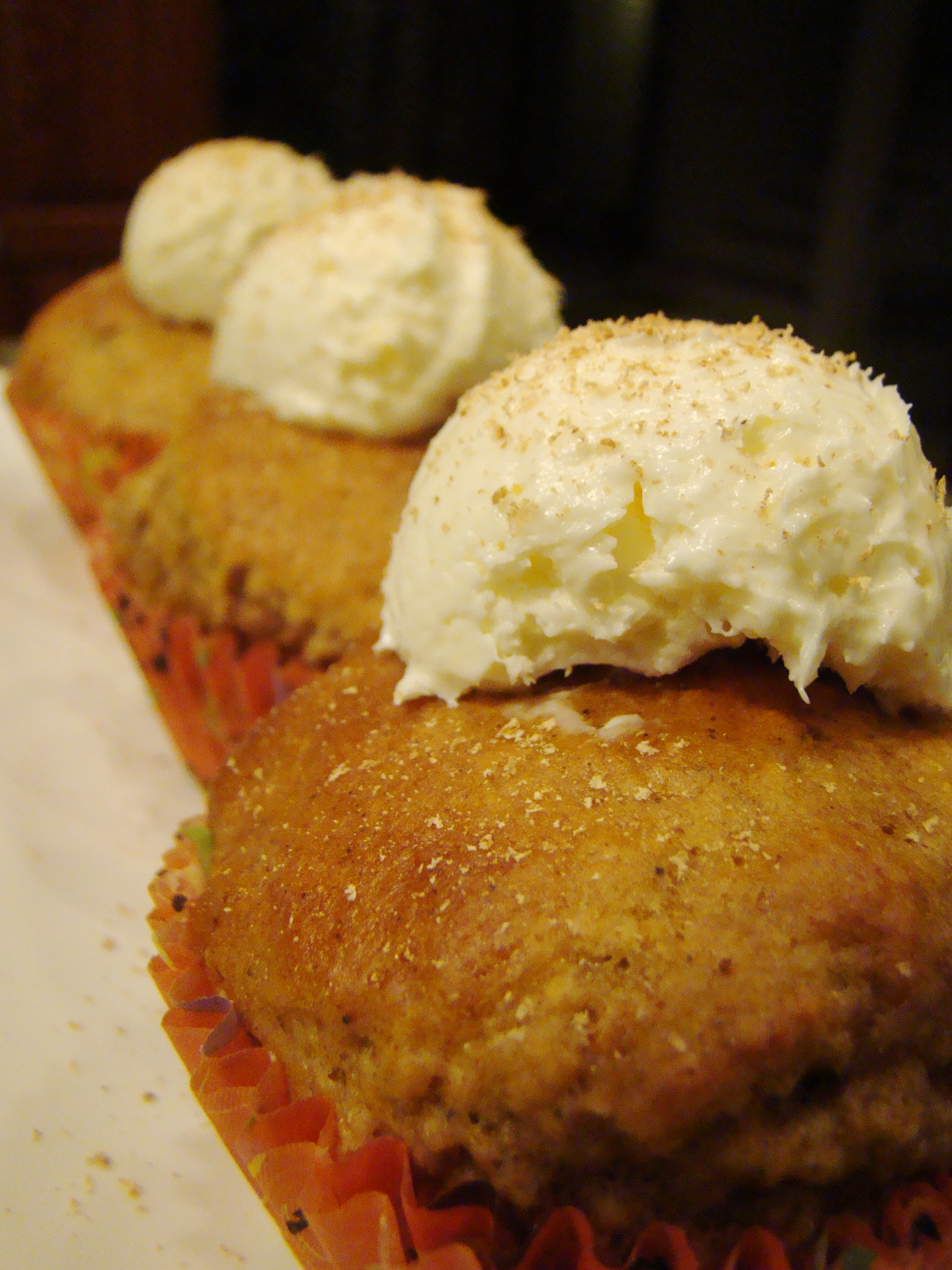 Bumpkin Pumpkin Spice Cupcake with Tofutti Frosting